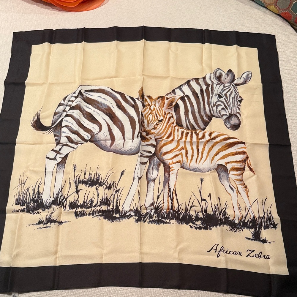 Vintage Rutschfest Scarf African Zebra